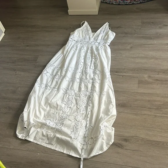 Anthropologie Vineet Bahl White Floral Cutwork Midi Dress - Size: XL - Picture 11 of 14